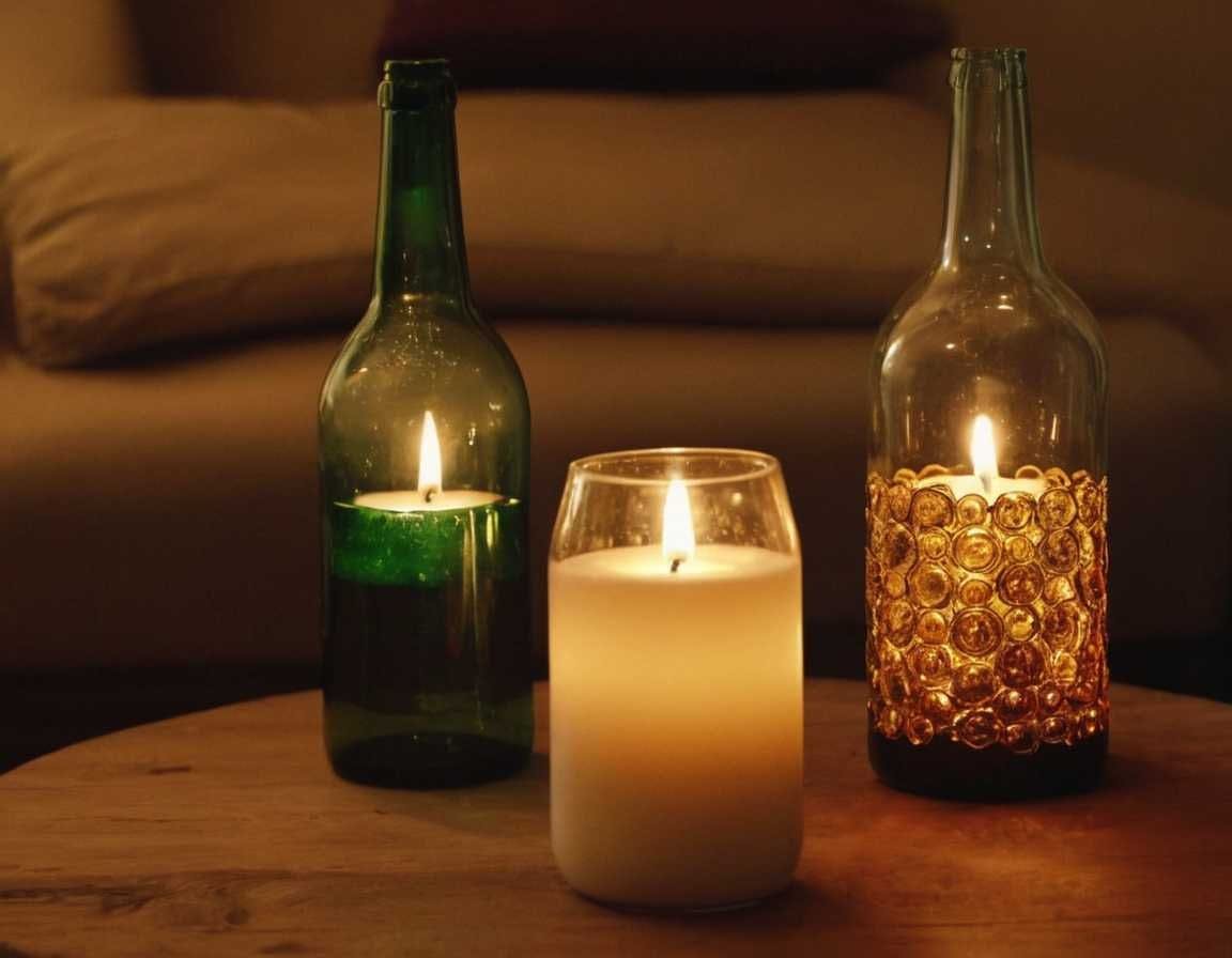 How to cut bottles for candles